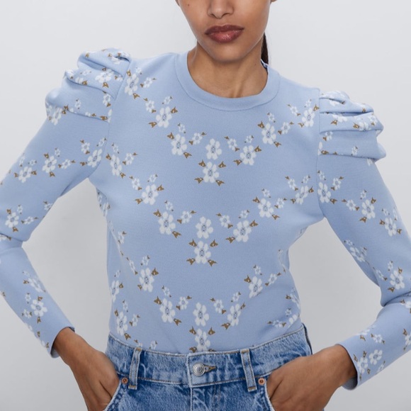 Zara floral knit sweater - Picture 9 of 13